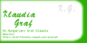 klaudia graf business card
